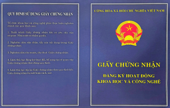 Giấy chứng nhận đăng ký hoạt động khoa học và công nghệ